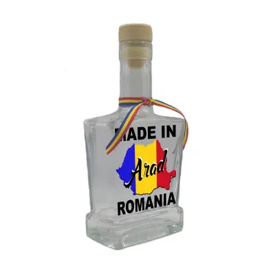 Made in arad romania, sticla cu mesaj plata, 500 ml, model divgs179 06